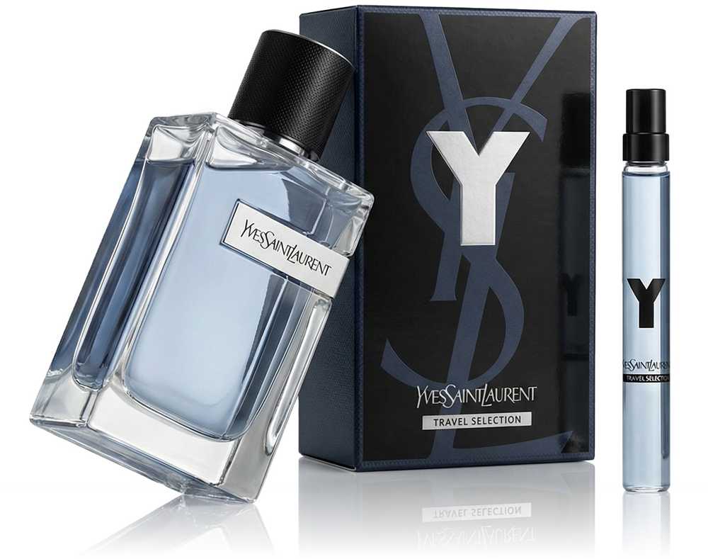 Set Yves Saint Laurent: Y Eau De Parfum For Men, 100 ml + Y Eau De Parfum For Men, 10 ml
