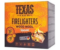 Texas_Club Ekologiški, susuktos medienos vilnos, ugnies įdegtukai Texas Club