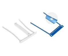 Archyvinės įsegėlės FORPUS, plastikinės su metalu, (pak. -100 vnt.), mėlynos
