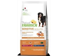 Natural Trainer ADULT DOG SENSITIVE be gliuteno Medium/Maxi su lašiša 12kg