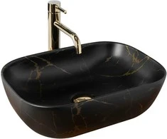 PASTATOMAS PRAUSTUVAS „REA BELINDA Juodas MARBLE MAT" JUODA
