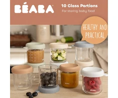 BEABA 10 VNT. STIKLINIŲ INDELIŲ RINKINYS (250 ML), NATURAL COLOURS