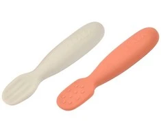 BEABA 2 VNT. SILIKONINIŲ ŠAUKŠTELIŲ RINKINYS +4 MĖN, TERRACOTTA/VELVET Pilkas