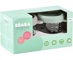 BEABA 2 VNT. STIKLINIŲ INDELIŲ RINKINYS (250 ML), SAGE Žalias/Pilkas