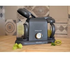 Virtuvinis kombainas BEABA BABYCOOK PLUS TRINTUVAS-GARINTUVAS 4IN1, DARK Pilkas