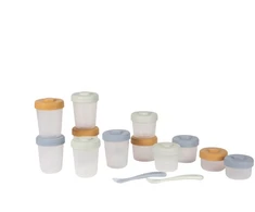 BEABA MAITINIMO PRADŽIOS RINKINYS, 2x90, 4x150, 6x250, 2 SILIKONINIAI ŠAUKŠTELIAI, GALET/PEBBLE