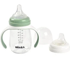BEABA MOKOMASIS BUTELIUKAS-GERTUVĖ 2IN1, 210 ML, SAGE Žalias