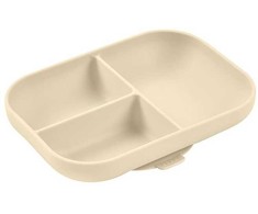 BEABA SILIKONINĖ DUGNU PRILIMPANTI 3 SKYRIŲ LĖKŠTĖ, CLAY