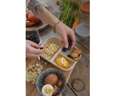 BEABA SILIKONINĖ DUGNU PRILIMPANTI 3 SKYRIŲ LĖKŠTĖ, CLAY