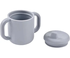 BEABA SILIKONINIS 2-IN-1 MOKOMASIS PUODELIS, PEBBLE