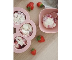 BEABA SILIKONINIS KŪDIKIO MAISTO KONTEINERIS MULTIPORTIONS, (6x90 ML), OLD Rožinis