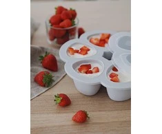 BEABA SILIKONINIS KŪDIKIO MAISTO KONTEINERIS MULTIPORTIONS, (6x90 ML), LIGHT MIST