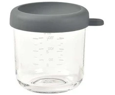 BEABA STIKLINIS MAISTO INDELIS SU DANGTELIU, MINERAL Pilkas, 250 ML