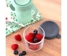 BEABA STIKLINIS MAISTO INDELIS SU DANGTELIU, MINERAL Pilkas, 250 ML