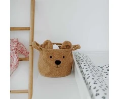 CHILDHOME DAIKTŲ IR ŽAISLŲ LAIKYMO KREPŠYS 25X20X20 CM, TEDDY BEIGE