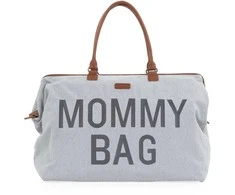 CHILDHOME DIDELIS MAMOS REIKMENŲ KREPŠYS MOMMY BAG, CANVAS - Pilkas