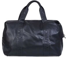 CHILDHOME DIDELIS MAMOS REIKMENŲ KREPŠYS MOMMY BAG, SIGNATURE - VEGAN LEATHER - Juodas