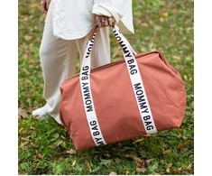 CHILDHOME DIDELIS MAMOS REIKMENŲ KREPŠYS MOMMY BAG SIGNATURE, CANVAS – TERRACOTTA