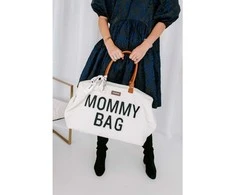 CHILDHOME DIDELIS MAMOS REIKMENŲ KREPŠYS MOMMY BAG, TEDDY OFF Baltas