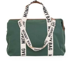 CHILDHOME DIDELIS MAMOS REIKMENŲ KREPŠYS MOMMY BAG SIGNATURE, CANVAS – Žalias