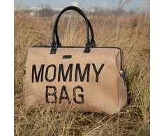 CHILDHOME DIDELIS MAMOS REIKMENŲ KREPŠYS MOMMY BAG, RAFFIRAFFIA LOOK