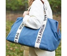 CHILDHOME DIDELIS MAMOS REIKMENŲ KREPŠYS MOMMY BAG SIGNATURE, CANVAS – INDIGO