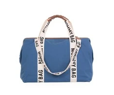 CHILDHOME DIDELIS MAMOS REIKMENŲ KREPŠYS MOMMY BAG SIGNATURE, CANVAS – INDIGO