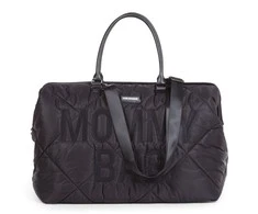 CHILDHOME DIDELIS MAMOS REIKMENŲ KREPŠYS MOMMY BAG, PUFFERED - Juodas