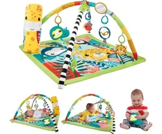 FISHER-PRICE 3-IN-1 RAINFOREST SENSORINIS LAVINAMASIS KILIMĖLIS SU MUZIKA IR ŠVIESOMIS HJW08