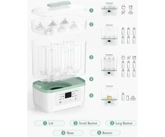 Elektrinis garų buteliukų sterilizatorius kūdikiams Momcozy 8-in-1