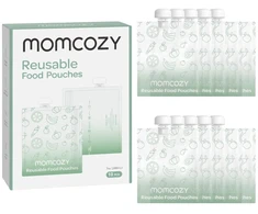 MOMCOZY DAUGKARTINIAI KŪDIKIŲ MAISTO MAIŠELIAI, 200 ML, 10 VNT.