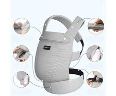 MOMCOZY ERGONOMINĖ KŪDIKIŲ NEŠIOKLĖ SU TINKLELIU, PILKA