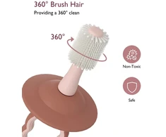MOMCOZY ITIN MIKŠTAS KŪDIKIŲ DANTŲ ŠEPETĖLIS 360, ROŽINIS