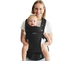 MOMCOZY KŪDIKIŲ NEŠIOKLĖ MOVE2FIT 2IN1 SU KLUBŲ SĖDYNE, JUODA