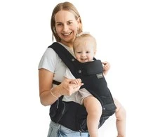 MOMCOZY KŪDIKIŲ NEŠIOKLĖ MOVE2FIT 2IN1 SU KLUBŲ SĖDYNE, JUODA