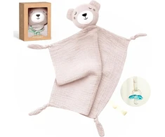Momcozy medvilninis meškiukas kūdikiams, rožinė
