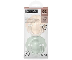 SUAVINEX FIZIOLOGINIS ČIULPTUKAS SX PRO WONDER, 0-6 MĖN., SOFT Žalias/BEIGE, 2 VNT.