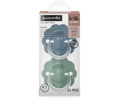 SUAVINEX FIZIOLOGINIS ČIULPTUKAS X PRO WONDER, 6-18 MĖN., DEEP Žalias.Mėlynas, 2 VNT.