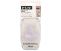 SUAVINEX FIZIOLOGINIS, SILIKONINIS ČIULPTUKAS SX PRO, 0-6 MĖN., LAVENDER