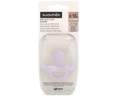 SUAVINEX FIZIOLOGINIS, SILIKONINIS ČIULPTUKAS SX PRO, 6-18 MĖN., LAVENDER
