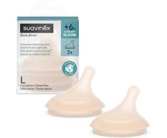SUAVINEX GREITOS SROVĖS ŽINDUKAI ZERO ZERO ANTI-COLIC BUTELIUKAMS, NUO +6 MĖN., 2 VNT., LIGHT