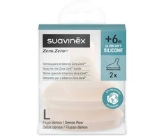 SUAVINEX GREITOS SROVĖS ŽINDUKAI ZERO ZERO ANTI-COLIC BUTELIUKAMS, NUO +6 MĖN., 2 VNT., LIGHT