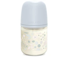 SUAVINEX STIKLINIS ANTI-COLIC BUTELIUKAS SX PRO SU LĖTOS SROVĖS FIZIOLOGINIU ŽINDUKU, 120 ML, NUO 0 MĖN., WONDERLAND Mėlynas