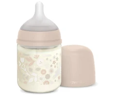 SUAVINEX STIKLINIS ANTI-COLIC BUTELIUKAS SX PRO SU LĖTOS SROVĖS FIZIOLOGINIU ŽINDUKU, 120 ML, NUO 0 MĖN., WONDERLAND Rožinis