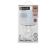 SUAVINEX STIKLINIS ANTI-COLIC BUTELIUKAS SX PRO SU LĖTOS SROVĖS FIZIOLOGINIU ŽINDUKU, 120 ML, NUO 0 MĖN., WONDERLAND Mėlynas