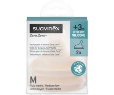 SUAVINEX VIDUTINĖS SROVĖS ŽINDUKAI ZERO ZERO ANTI-COLIC BUTELIUKAMS, NUO +3 MĖN., 2 VNT., LIGHT