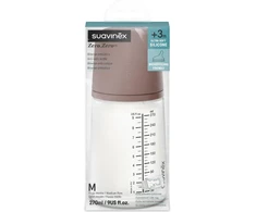 SUAVINEX ZERO ZERO ANTI-COLIC BUTELIUKAS SU VIDUTINĖS SROVĖS ŽINDUKU, 270 ML, NUO +3 MĖN., DEEP
