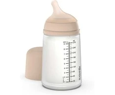 SUAVINEX ZERO ZERO ANTI-COLIC BUTELIUKAS SU VIDUTINĖS SROVĖS ŽINDUKU, 270 ML, NUO +3 MĖN., LIGHT