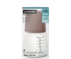SUAVINEX ZERO ZERO ANTI-COLIC BUTELIUKAS SU REGULIUOJAMOS SROVĖS ŽINDUKU, 180 ML, NUO +0 MĖN., DEEP