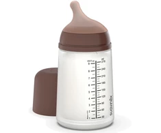 SUAVINEX ZERO ZERO ANTI-COLIC BUTELIUKAS SU VIDUTINĖS SROVĖS ŽINDUKU, 270 ML, NUO +3 MĖN., DEEP